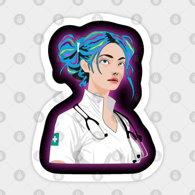 nurse Sticker by Womens Art Store